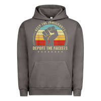 Pigment Tornado keep the immigrants deport the racists Urban Hoodie - linhVisuals