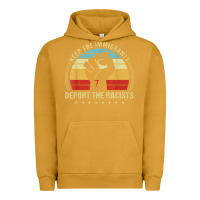 Pigment Peanut Butter keep the immigrants deport the racists Urban Hoodie - linhVisuals