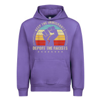 Tulip keep the immigrants deport the racists Urban Hoodie - linhVisuals