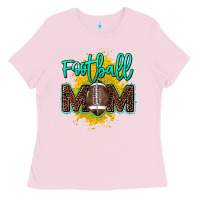 Bubblegum Pink Football Mom mother's day Ladies Tee - HowdyJamesFarm