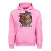 Fuchsia Pink cuphead cala maria airplane attack t shirt Urban Hoodie - linhVisuals