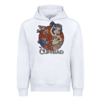 White cuphead cala maria airplane attack t shirt Urban Hoodie - linhVisuals
