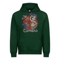 Forest Green cuphead cala maria airplane attack t shirt Urban Hoodie - linhVisuals