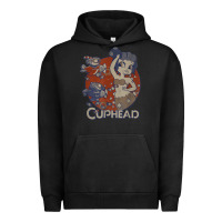 Pigment Black cuphead cala maria airplane attack t shirt Urban Hoodie - linhVisuals