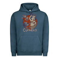 Pigment Midnight Navy cuphead cala maria airplane attack t shirt Urban Hoodie - linhVisuals