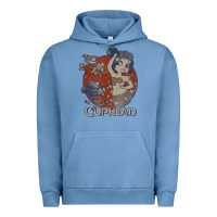 Pigment Pebble Blue cuphead cala maria airplane attack t shirt Urban Hoodie - linhVisuals