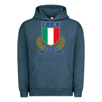 Pigment Midnight Navy italian rugby federation Urban Hoodie - linhVisuals