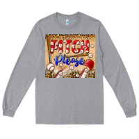 Heather Grey pitch please tumbler Long Sleeve Tee - BundleAndBundleShop