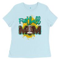 Baby Blue Football Mom mother's day Ladies Tee - HowdyJamesFarm