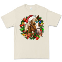 Bone horse christmas wreath Premium Tee - CowGirlArtShop