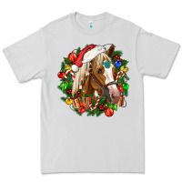 Horse Christmas Wreath Premium Tee | Teevron