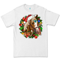 White horse christmas wreath Premium Tee - CowGirlArtShop