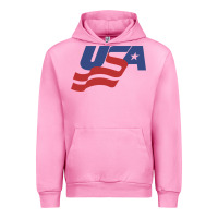 Fuchsia Pink usa hockey simple Urban Hoodie - linhVisuals