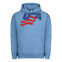 Pigment Pebble Blue usa hockey simple Urban Hoodie - linhVisuals