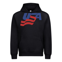 Black usa hockey simple Urban Hoodie - linhVisuals