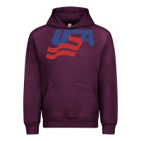 Mauve Wine usa hockey simple Urban Hoodie - linhVisuals