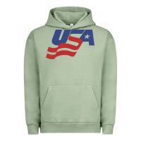 Pigment Oil Green usa hockey simple Urban Hoodie - linhVisuals