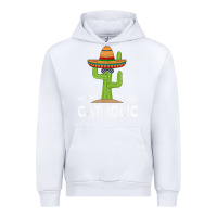 White fun catholicism humor meme saying  funny catholic t shirt Urban Hoodie - linhVisuals