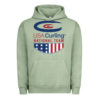 Pigment Oil Green usa curling team Urban Hoodie - linhVisuals