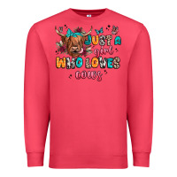 Cardinal just a girl who loves cows Premium Sweatshirt - JahusDesignShop