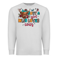Dove Grey just a girl who loves cows Premium Sweatshirt - JahusDesignShop