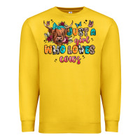 Lemon just a girl who loves cows Premium Sweatshirt - JahusDesignShop
