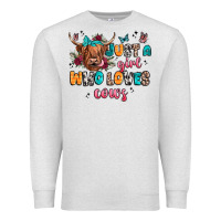 Oatmeal Heather just a girl who loves cows Premium Sweatshirt - JahusDesignShop