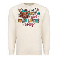 Sandshell just a girl who loves cows Premium Sweatshirt - JahusDesignShop