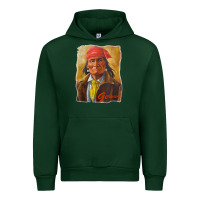 Forest Green geronimo apache warrior native american t shirt Urban Hoodie - linhVisuals