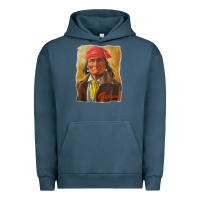 Pigment Midnight Navy geronimo apache warrior native american t shirt Urban Hoodie - linhVisuals