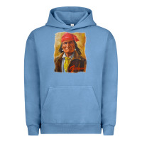 Pigment Pebble Blue geronimo apache warrior native american t shirt Urban Hoodie - linhVisuals