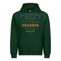 Forest Green Mens Poppi Like a Regular Grandpa Funny Fathers Day Urban Hoodie - linhVisuals