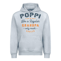 Heather Grey Mens Poppi Like a Regular Grandpa Funny Fathers Day Urban Hoodie - linhVisuals