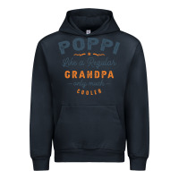 Navy Mens Poppi Like a Regular Grandpa Funny Fathers Day Urban Hoodie - linhVisuals