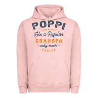 Pigment Salmon Mens Poppi Like a Regular Grandpa Funny Fathers Day Urban Hoodie - linhVisuals