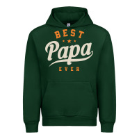 Forest Green Mens Best Papa Ever Funny Fathers Day Urban Hoodie - linhVisuals