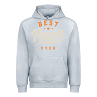 Heather Grey Mens Best Papa Ever Funny Fathers Day Urban Hoodie - linhVisuals
