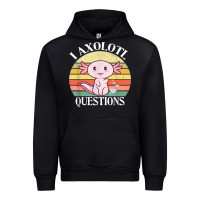 Black i axolotl questions funny axolotl costume for axolotl lovers t shirt Urban Hoodie - linhVisuals