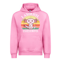 Fuchsia Pink i axolotl questions funny axolotl costume for axolotl lovers t shirt Urban Hoodie - linhVisuals