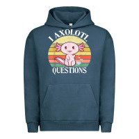 Pigment Midnight Navy i axolotl questions funny axolotl costume for axolotl lovers t shirt Urban Hoodie - linhVisuals