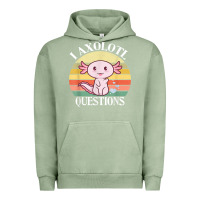 Pigment Oil Green i axolotl questions funny axolotl costume for axolotl lovers t shirt Urban Hoodie - linhVisuals
