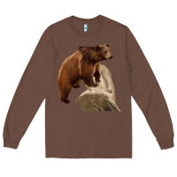 Chestnut California Grizzly Bear Long Sleeve Tee - RanaPortraitStore