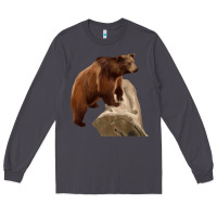 Smoke California Grizzly Bear Long Sleeve Tee - RanaPortraitStore