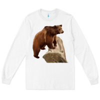 White California Grizzly Bear Long Sleeve Tee - RanaPortraitStore