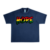 Navy Juneteenth hope Urban Heavy Tee - FaDigitalArtStudio