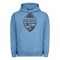 Pigment Pebble Blue guam seal guam flag usa guamanian chamorro gifts pullover hoodie Urban Hoodie - linhVisuals