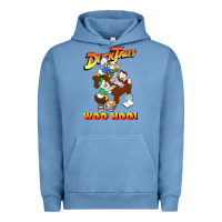 Pigment Pebble Blue woo hoo duck tales art gift for fans Urban Hoodie - linhVisuals