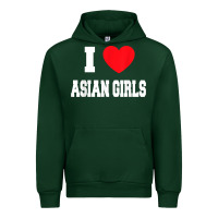 Forest Green i love asian girls t shirt Urban Hoodie - linhVisuals