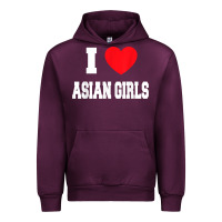Mauve Wine i love asian girls t shirt Urban Hoodie - linhVisuals