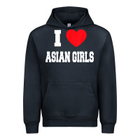 Navy i love asian girls t shirt Urban Hoodie - linhVisuals